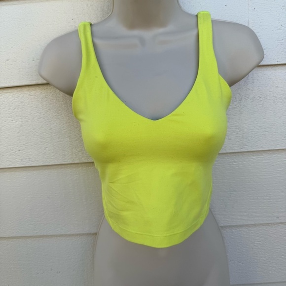 Electric Lemon Align Tank Lululemon size 4 plus DANCE  headband - Picture 2 of 6